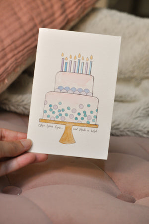 Paint Your Own Birthday Cards- Set of 3 Cards