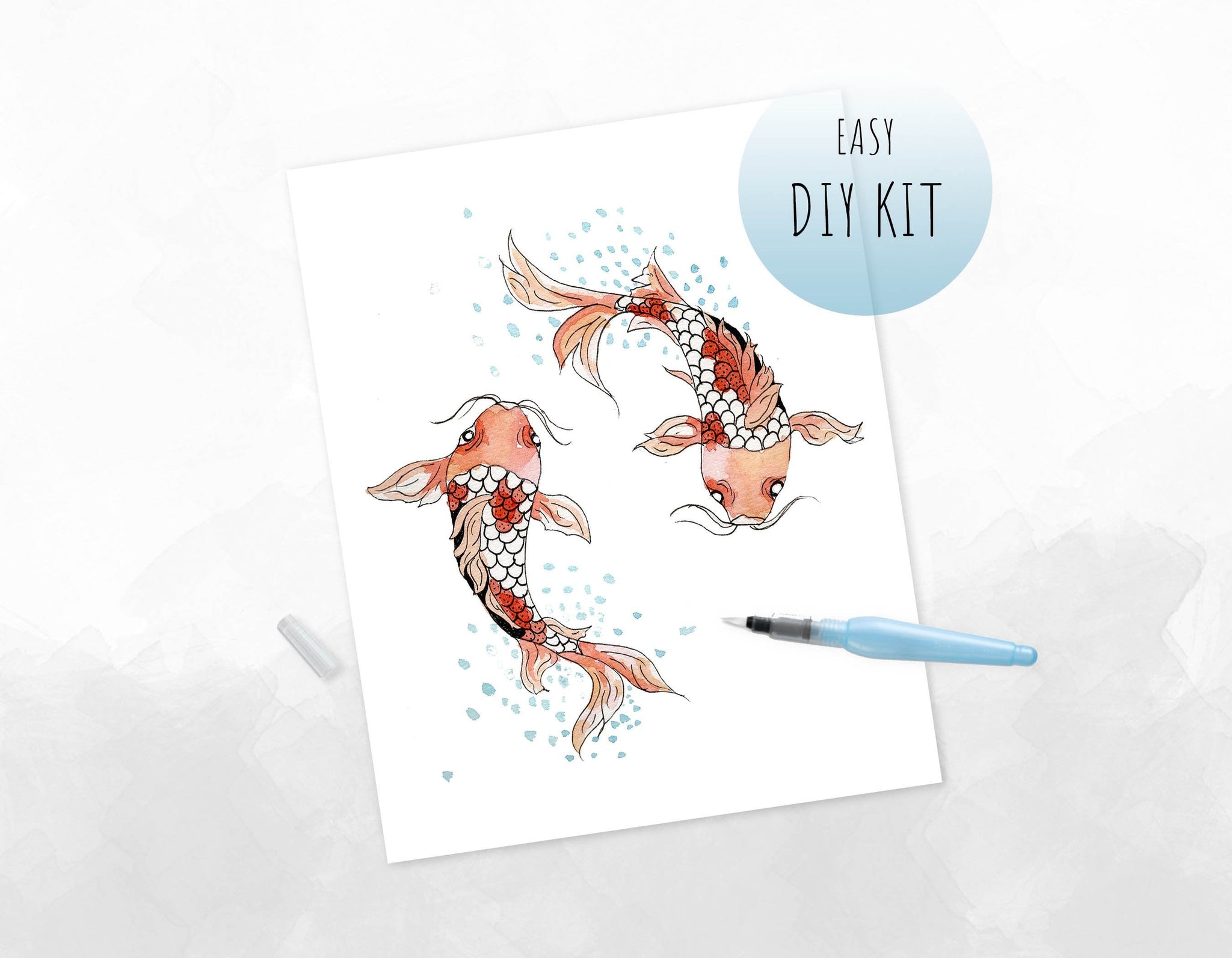Koi Fish, New illo sketchbook and eraser shavings by coliecreates