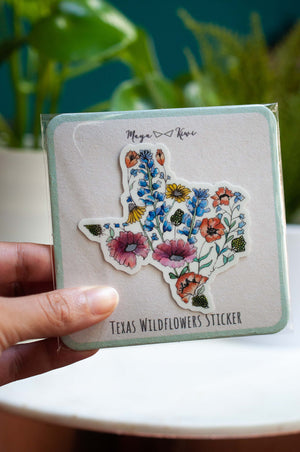 Texas Sticker | Watercolor Wildflowers