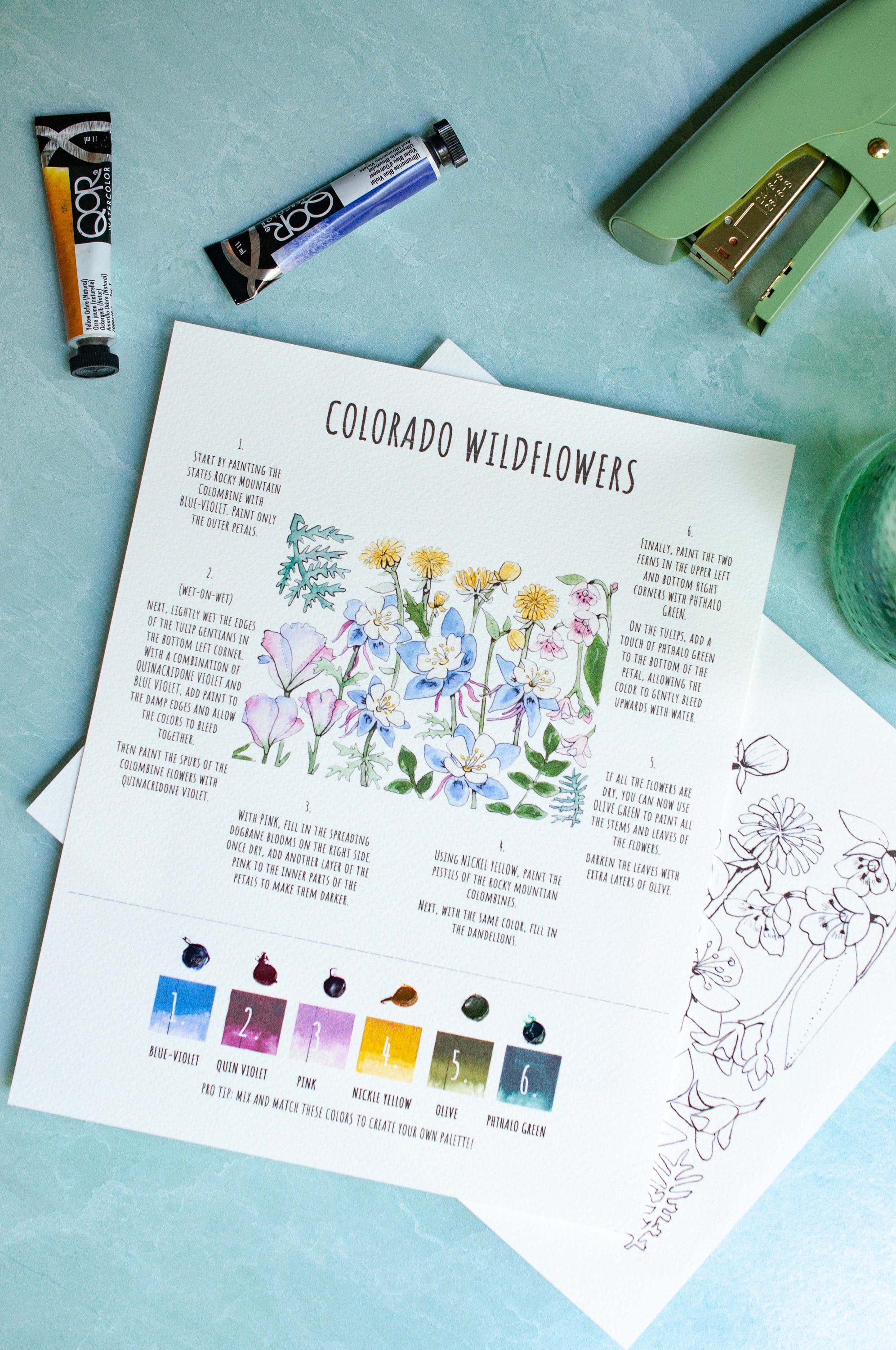Watercolor Kit - Wildflowers – Me and Mary Shop