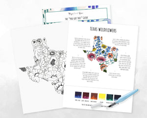 DIY Watercolor Kit Texas Bluebonnets