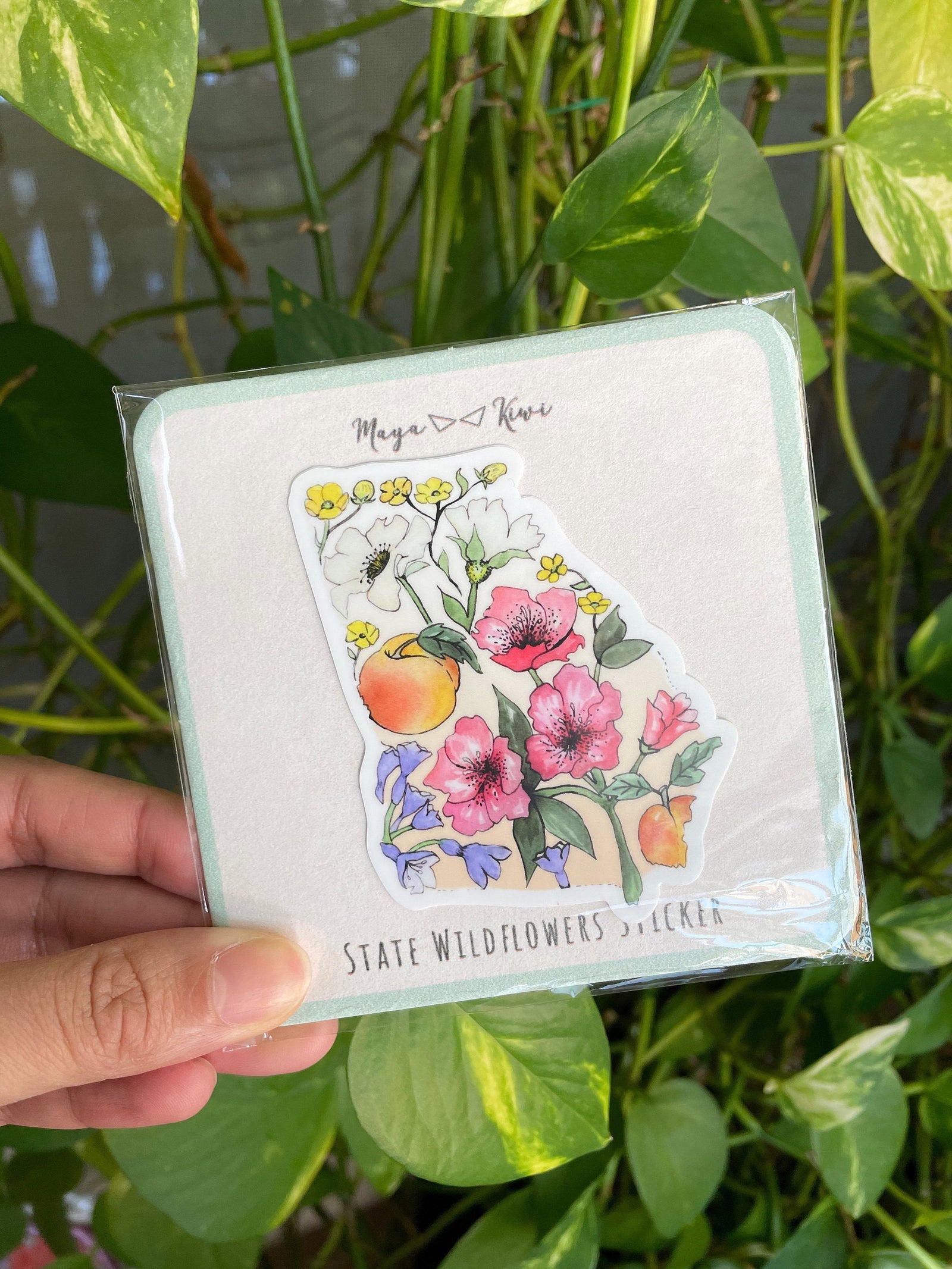 Georgia Sticker | Watercolor Wildflowers